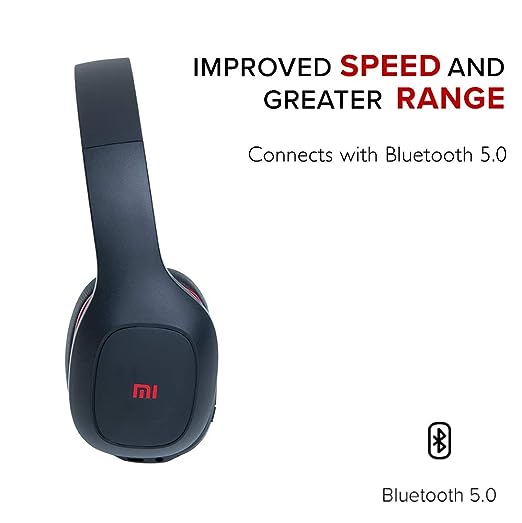 MI Super Bass Bluetooth Wireless On Ear Headphones with Mic (Black and Red) MI Super Bass Bluetooth Wireless On Ear Headphones with Mic (Black and Red)